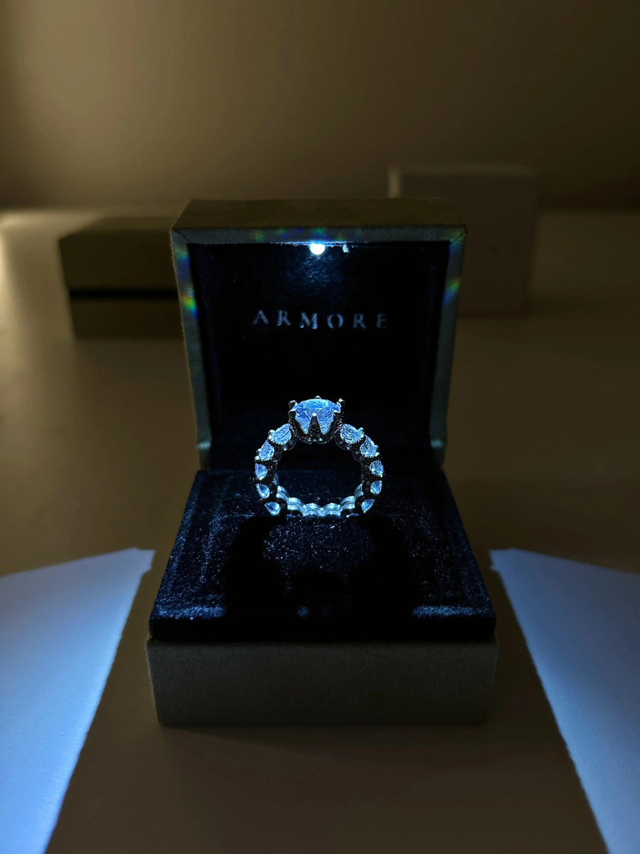 Deluxe Ring 925 Sterling Silver, 18K Gold