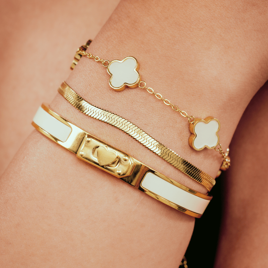 Beige Agapi Armreif Armore