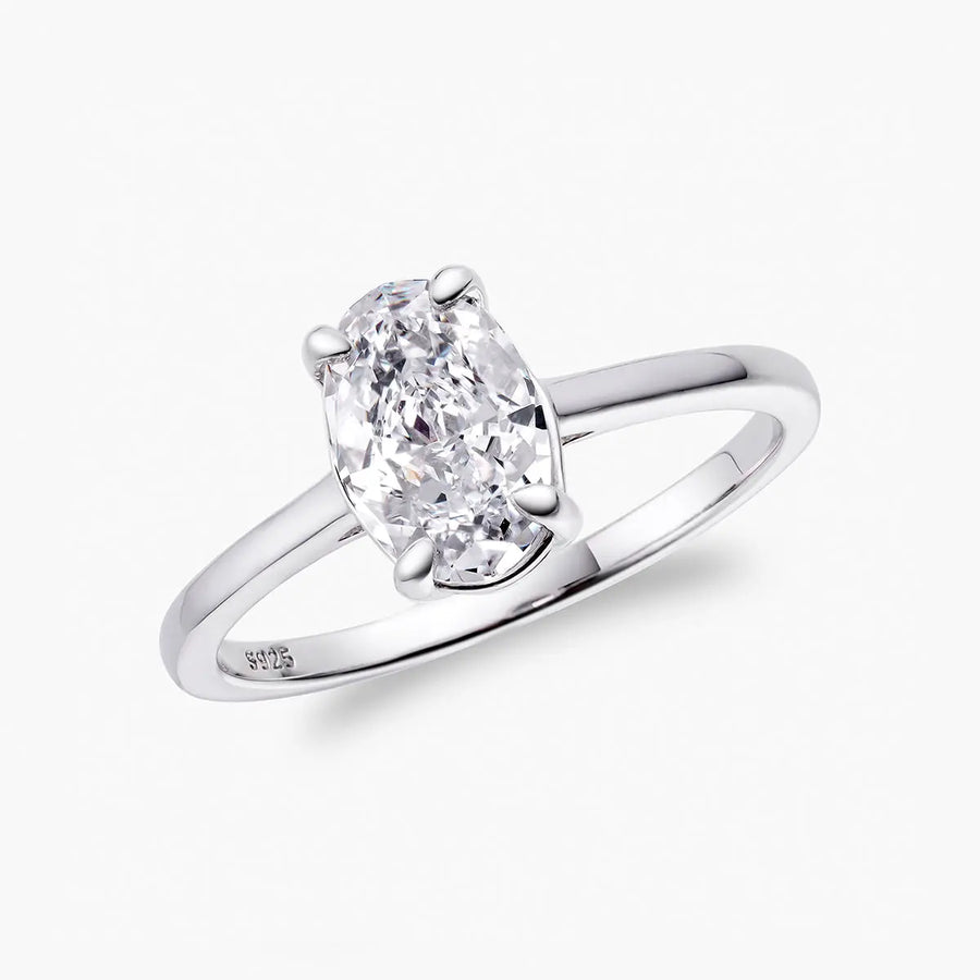 Oval Solitaire Ring Objkts