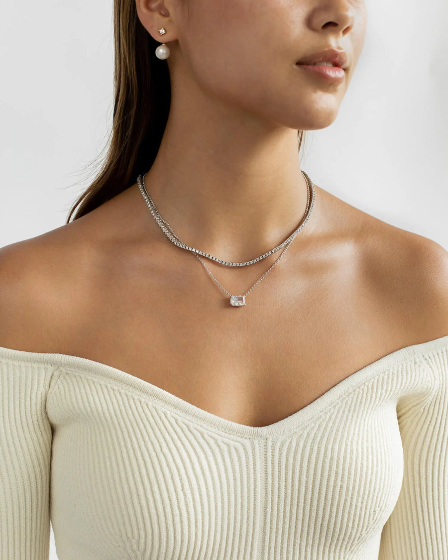 East West Radiant Pendant Necklace JW