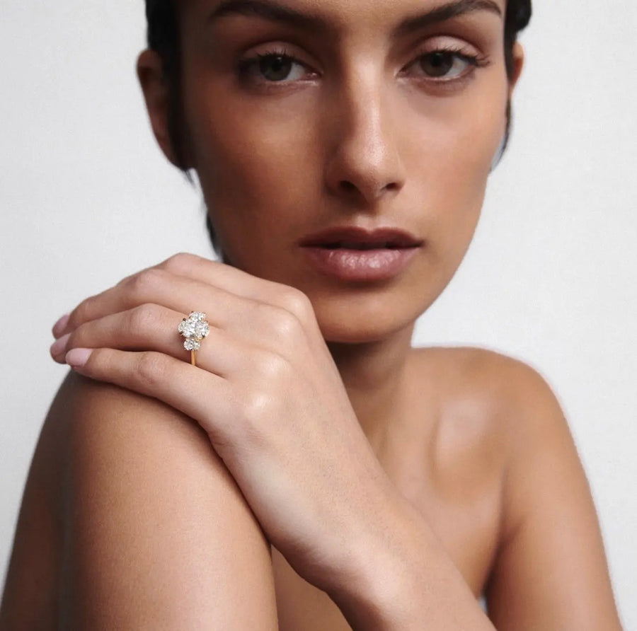 Celine-Ring 925 Sterling Silver, 18K Gold