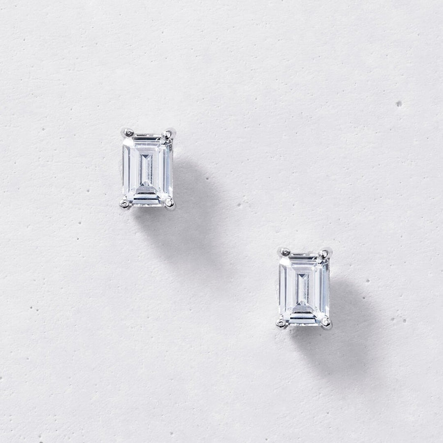Emerald Cut Studs (Pair) JW