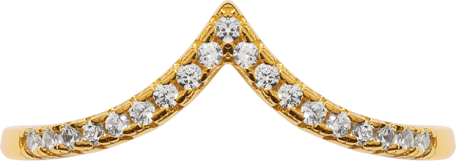 Pavé Wishbone V | Stacking Ring Objkts