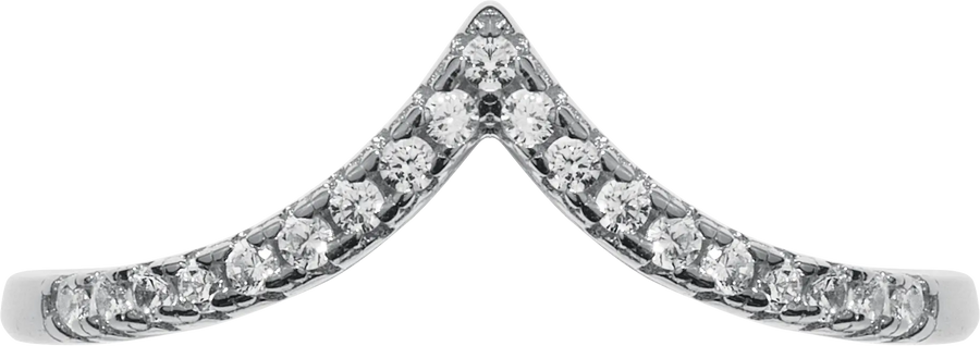 Pavé Wishbone V | Stacking Ring Objkts