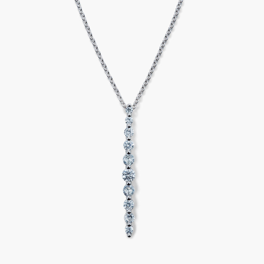 Graduierte brillante runde Y Drop Lariat-Halskette JW