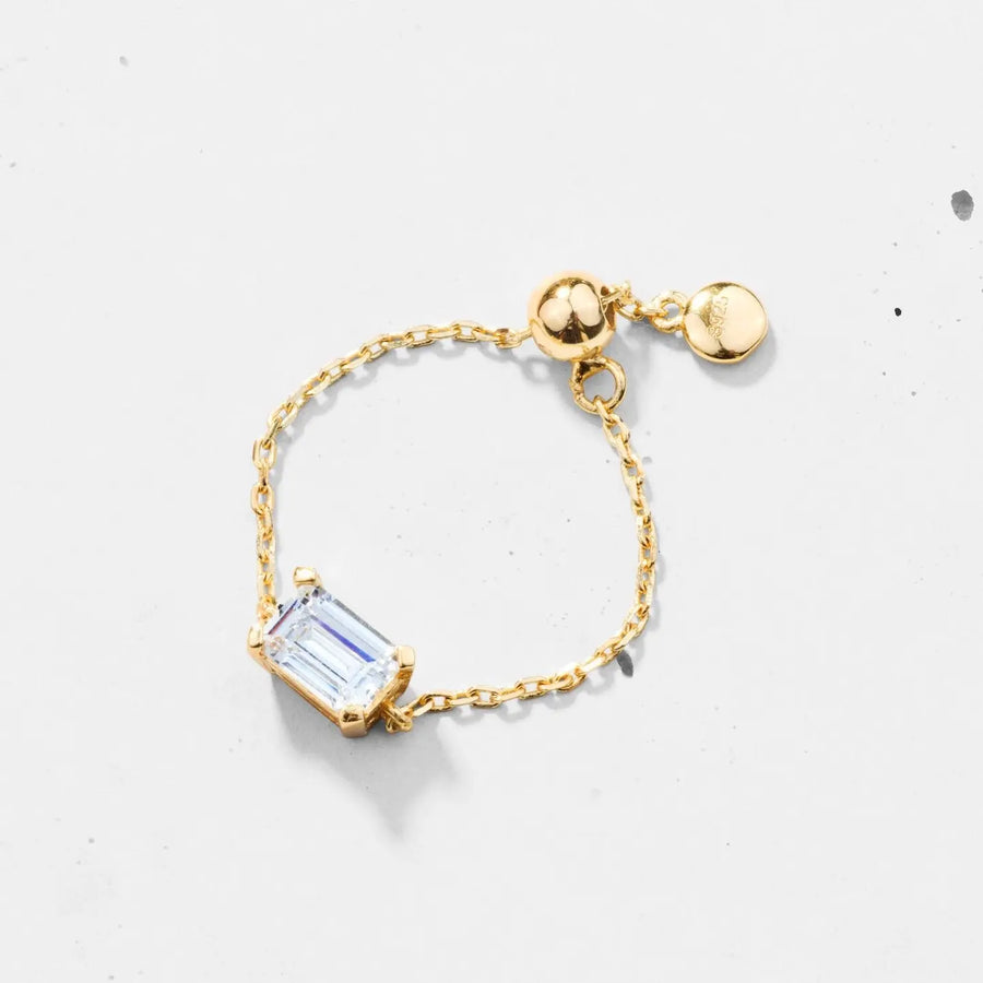 Dainty Emerald Chain Ring Objkts