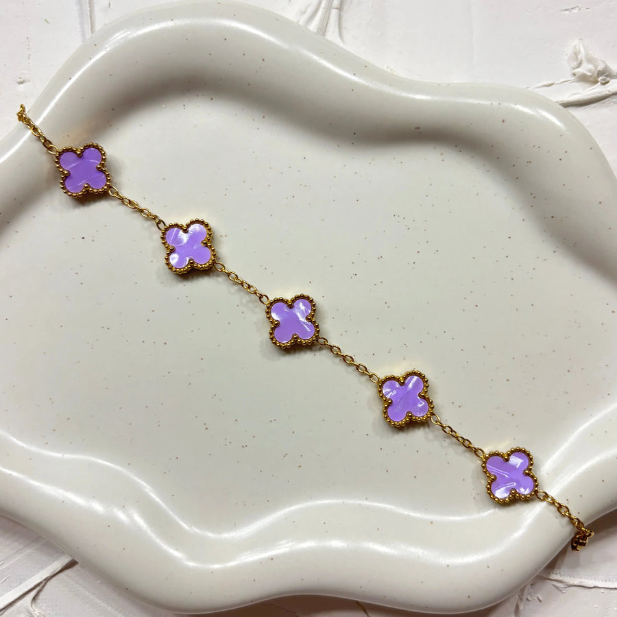 Armband Kleeblatt [VIOLETT] EYLIA JEWELS