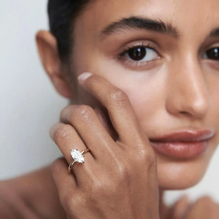 Clarisse Ring 925 Sterling Silver, 18K Gold