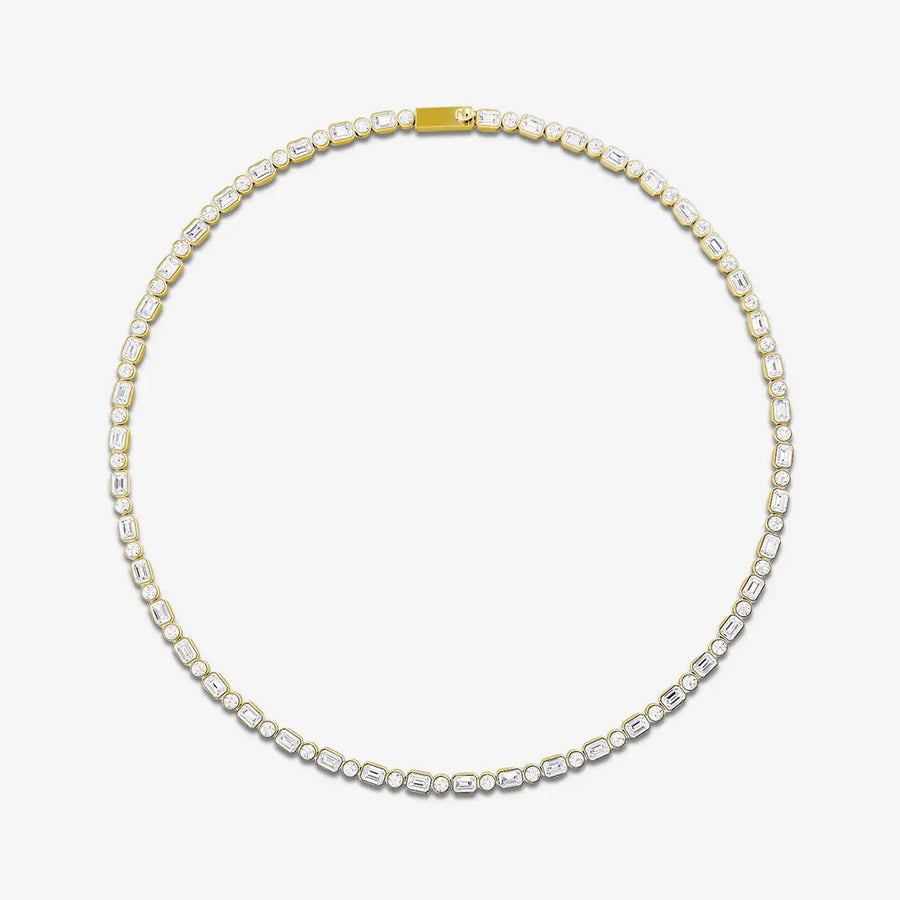Rubielle Halskette 925 Sterling Silver, 18K Gold