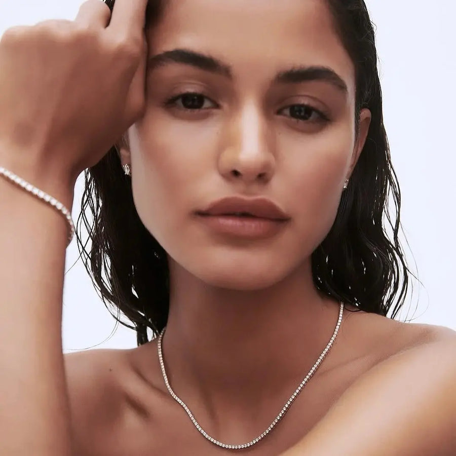 Serena Tenniskette 925 Sterling Silver, 18K Gold