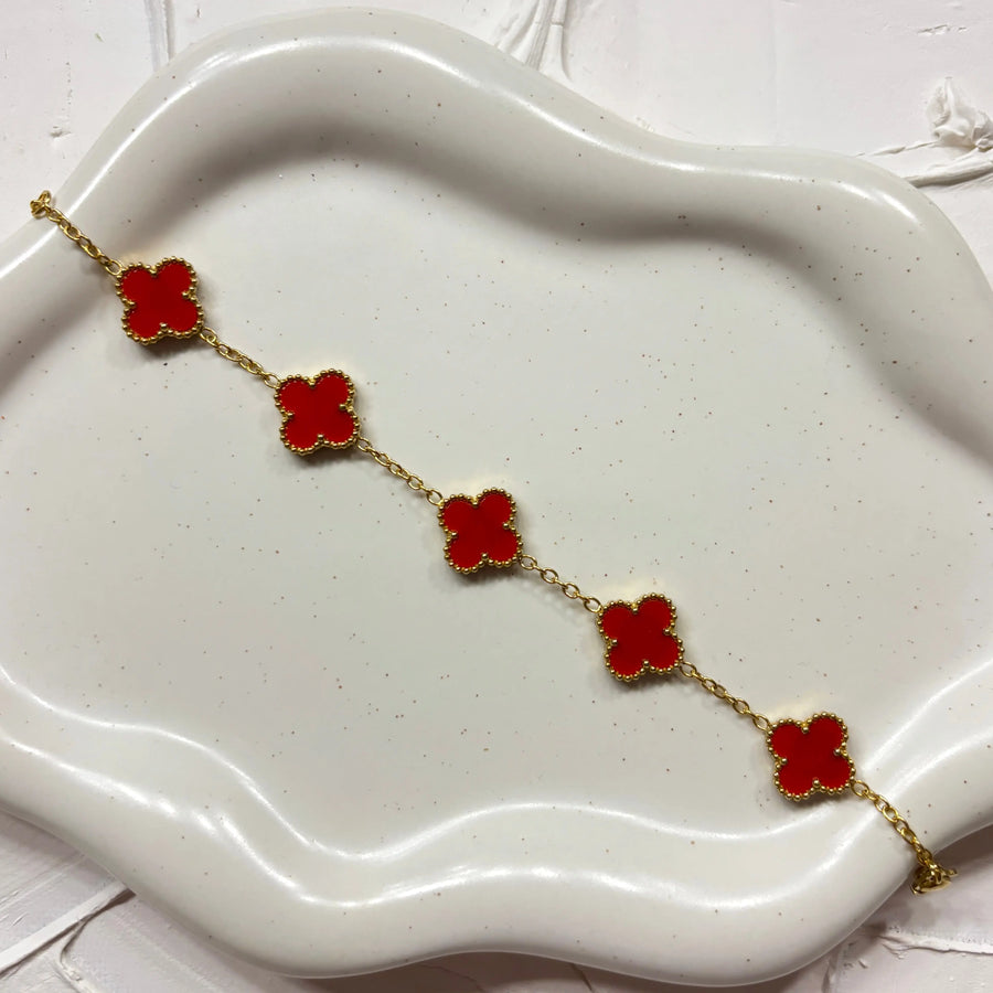 Armband Kleeblatt [ROT] EYLIA JEWELS