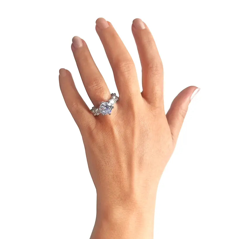 Deluxe Ring 925 Sterling Silver, 18K Gold