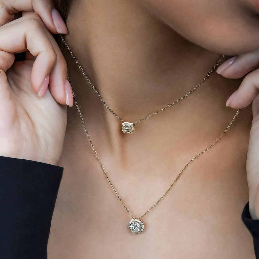 Lirae Halskette 925 Sterling Silver, 18K Gold