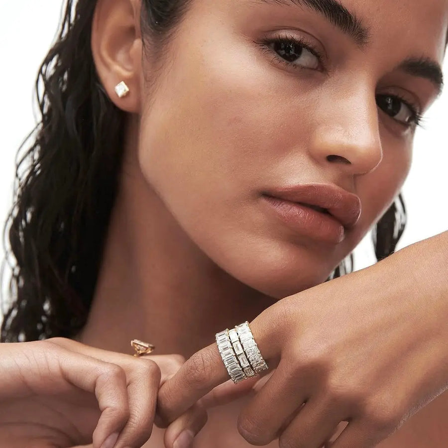 Serenity-Ring 925 Sterling Silver, 18K Gold