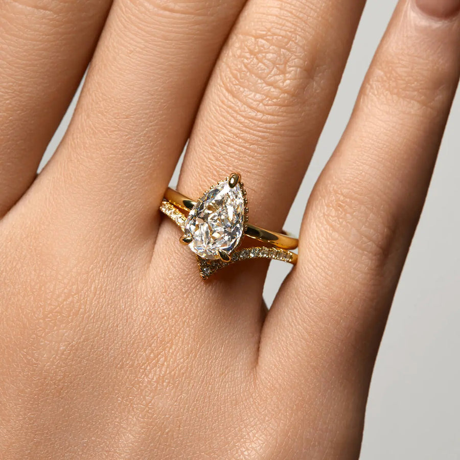 Pavé Wishbone V | Stacking Ring Objkts