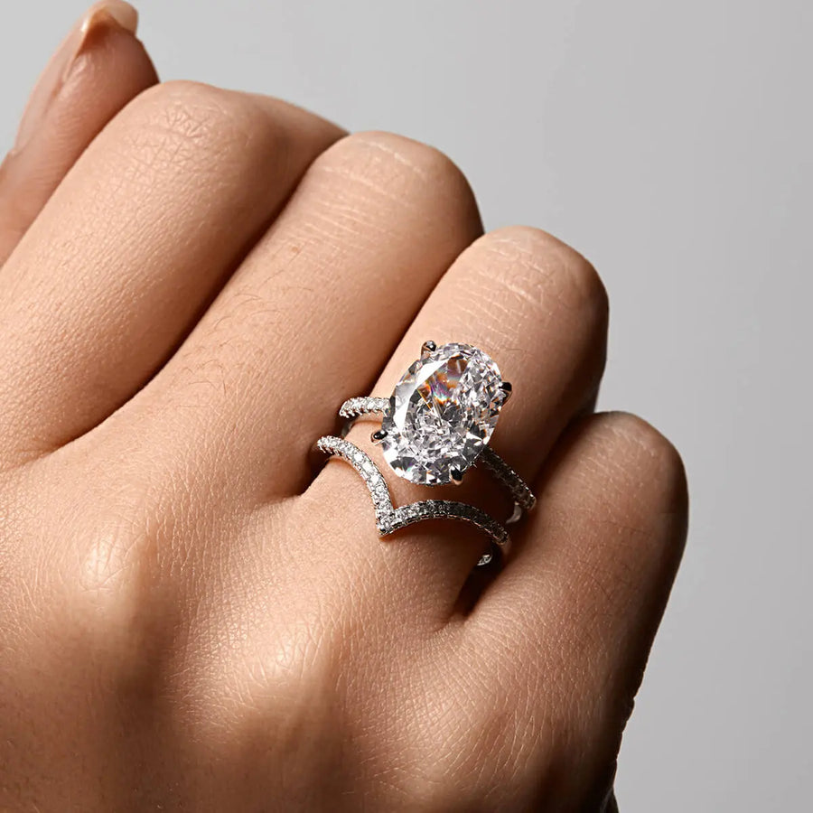 Pavé Wishbone V | Stacking Ring Objkts
