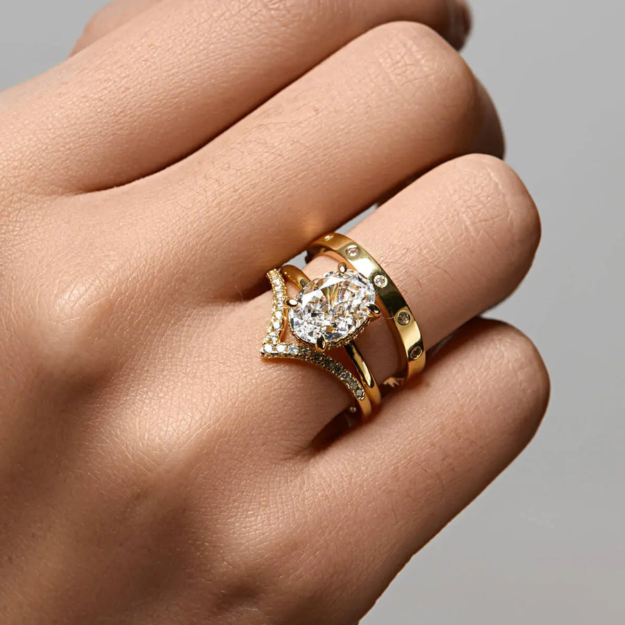 Pavé Wishbone V | Stacking Ring Objkts