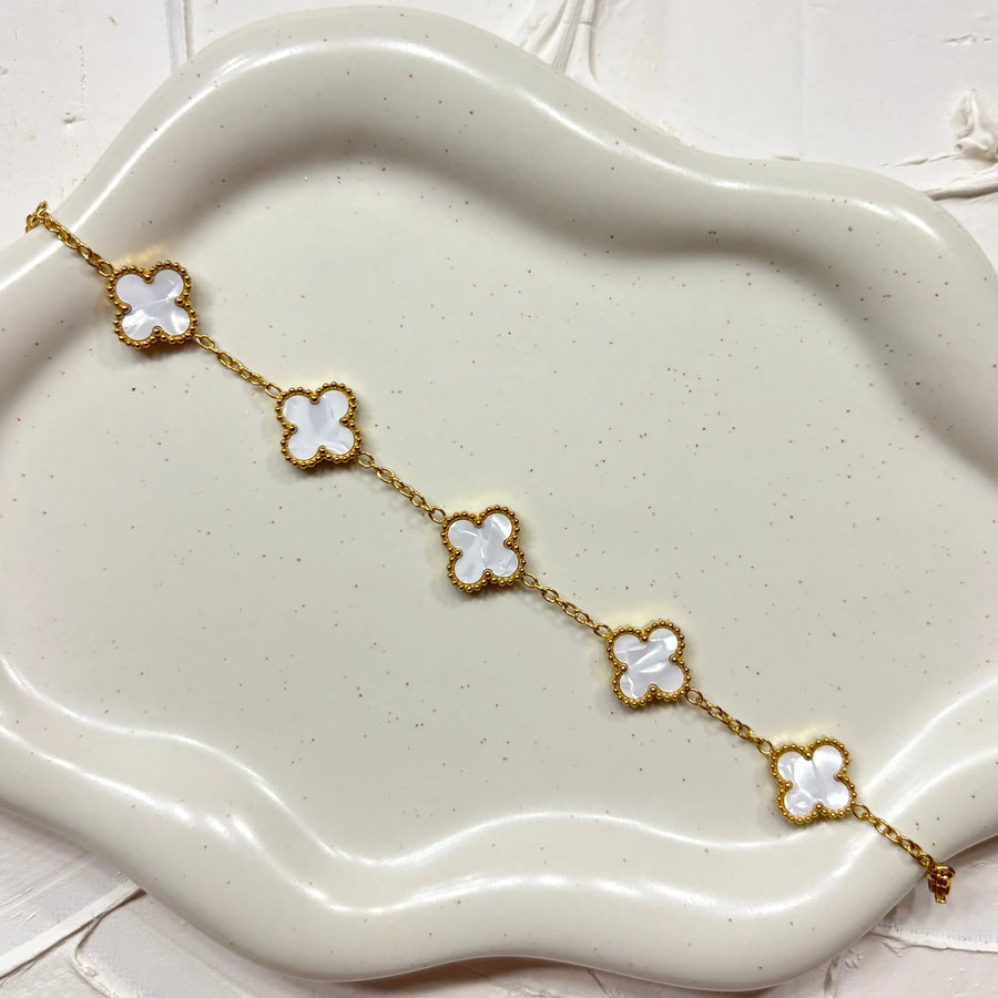 Armband Kleeblatt [WEIß] EYLIA JEWELS