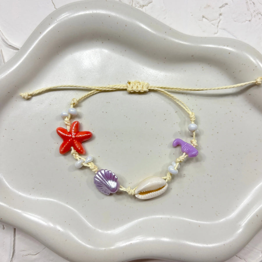Armband Muscheln [ROT] EYLIA JEWELS