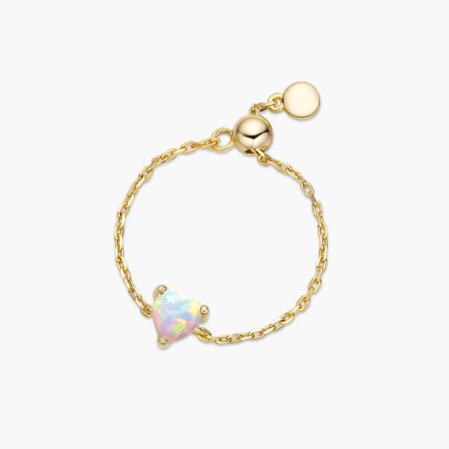 Dainty Heart Chain Ring Objkts