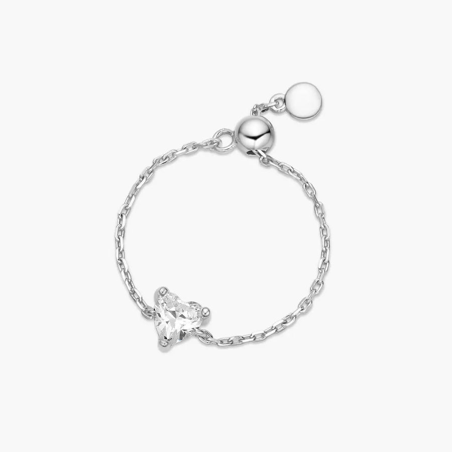 Dainty Heart Chain Ring Objkts