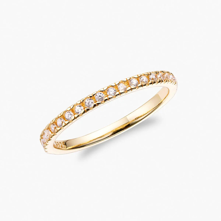 Half Pyramid Half Pave Stacking Ring Objkts