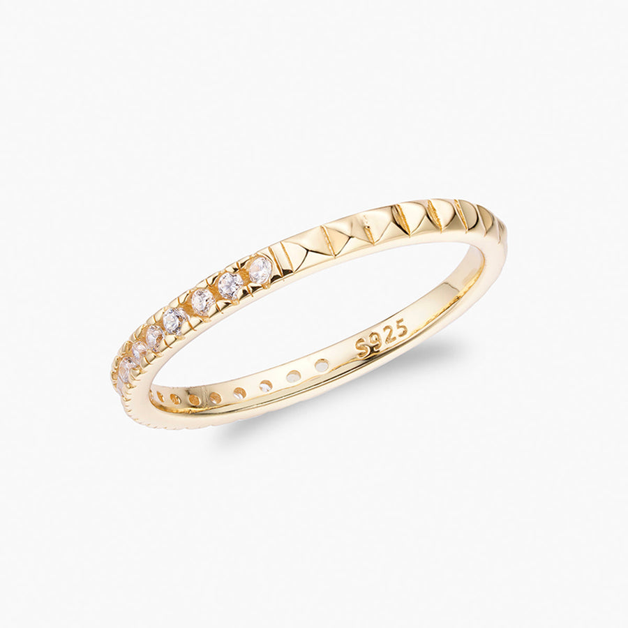 Half Pyramid Half Pave Stacking Ring Objkts