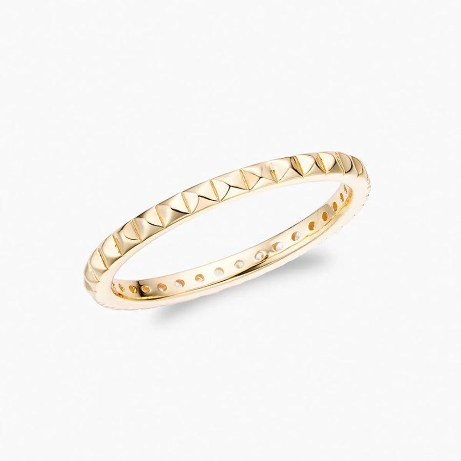Half Pyramid Half Pave Stacking Ring Objkts