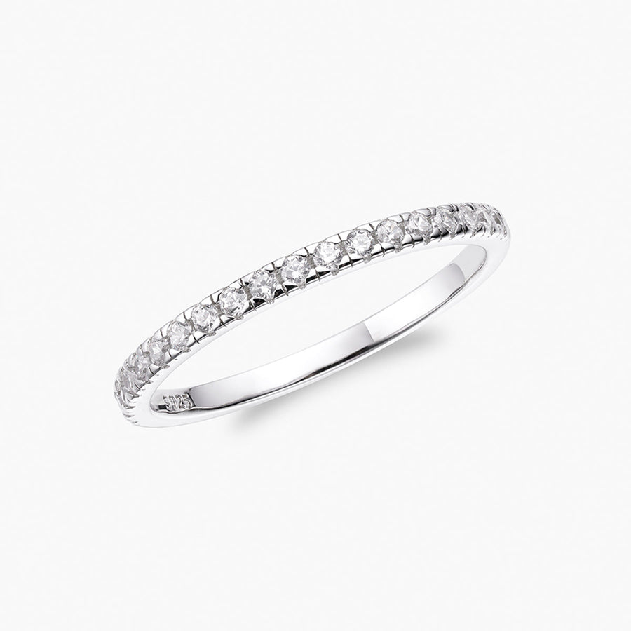 Half Pyramid Half Pave Stacking Ring Objkts