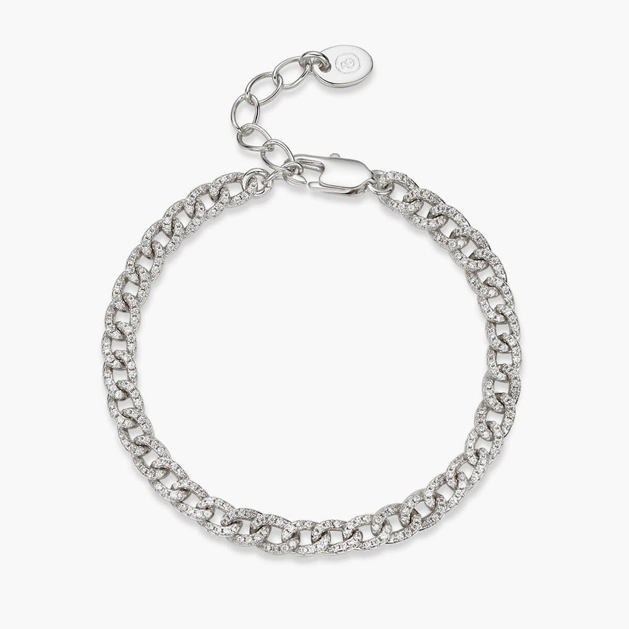 Pavé Mini Curb Chain Bracelet JW