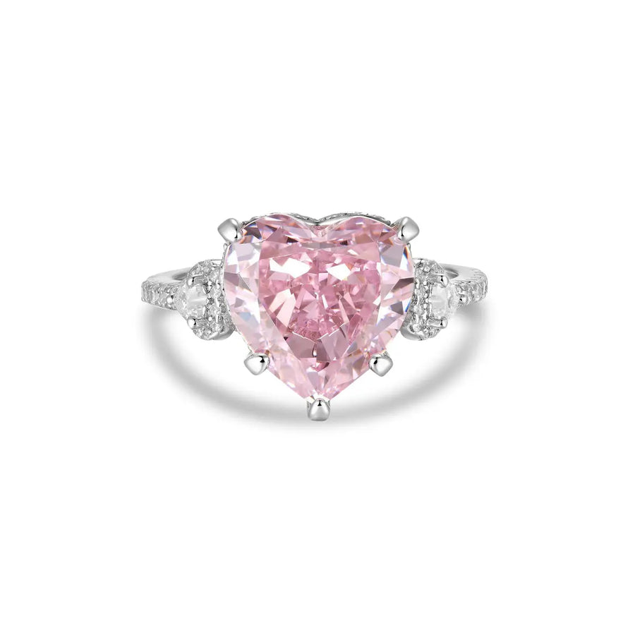 Herzring 925 Sterling Silver, 18K Gold