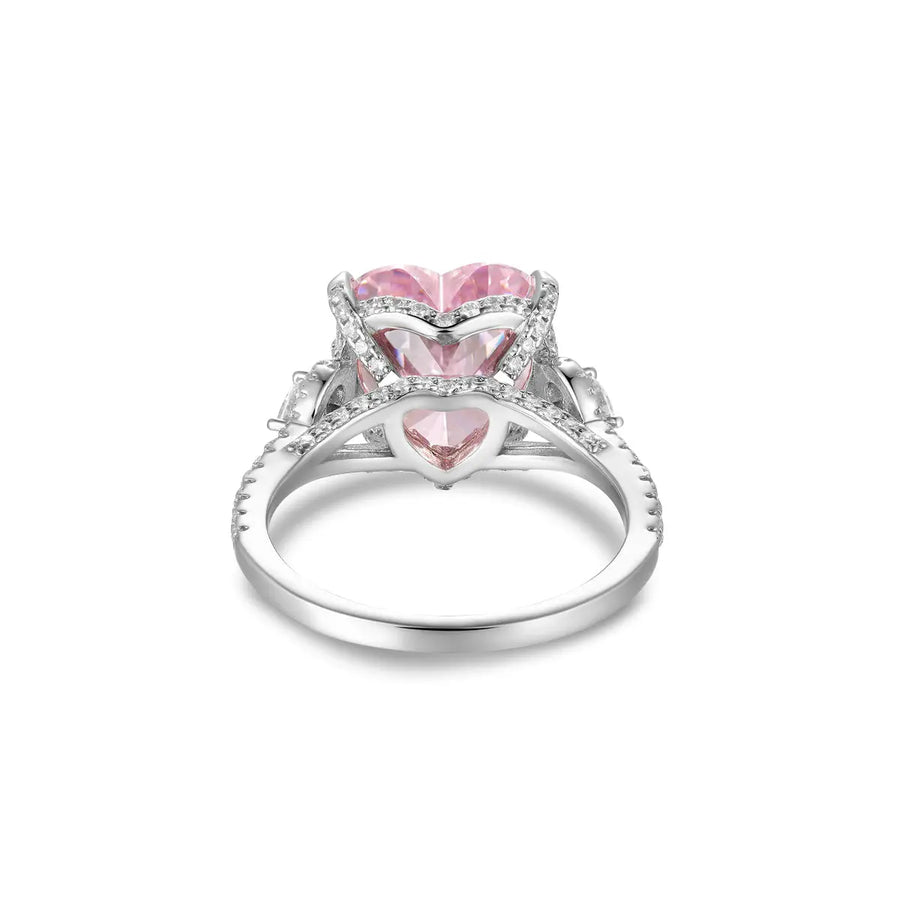 Herzring 925 Sterling Silver, 18K Gold