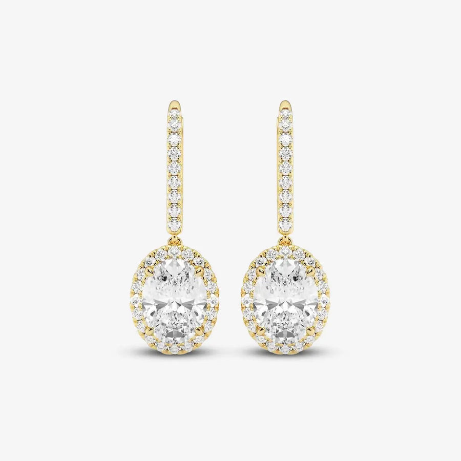 Brillanz Ohrringe 925 Sterling Silver, 18K Gold