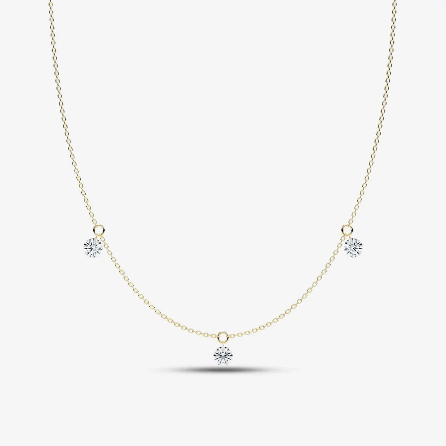 Lyriel-Halskette 925 Sterling Silver, 18K Gold