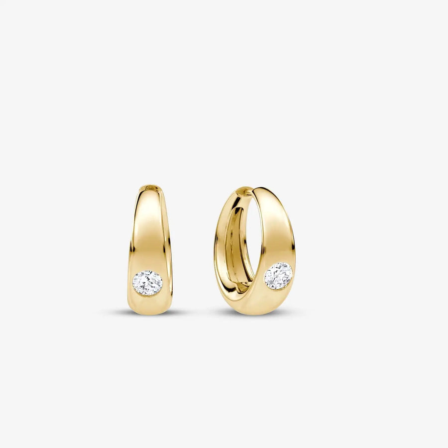 Belisse Hänge-Ohrringe 925 Sterling Silver, 18K Gold