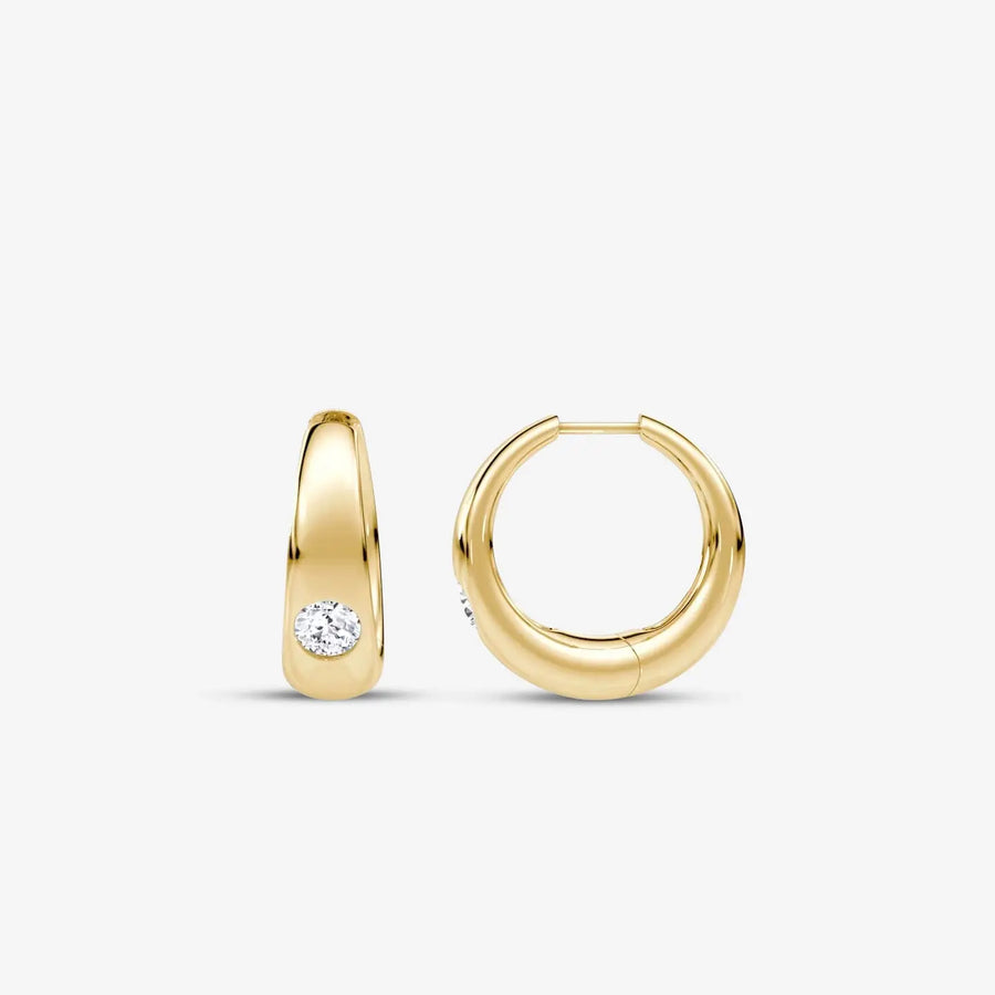 Belisse Hänge-Ohrringe 925 Sterling Silver, 18K Gold
