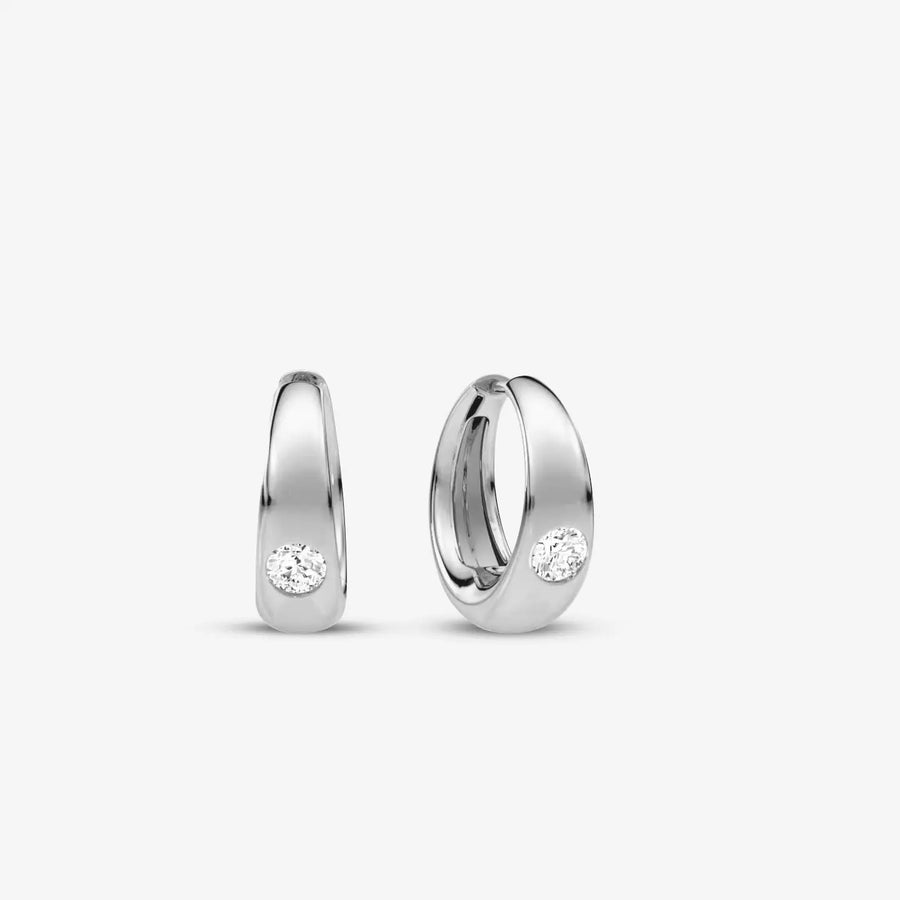 Belisse Hoop-Ohrringe 925 Sterling Silver, 18K Gold