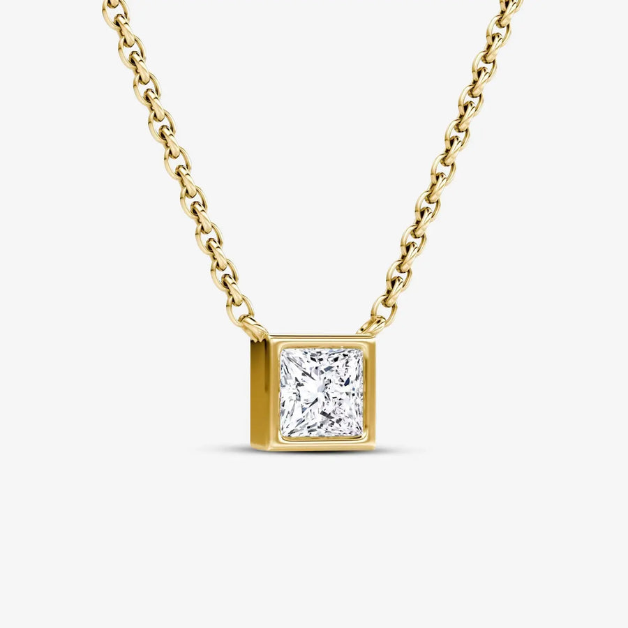 Lucent Halskette 925 Sterling Silver, 18K Gold