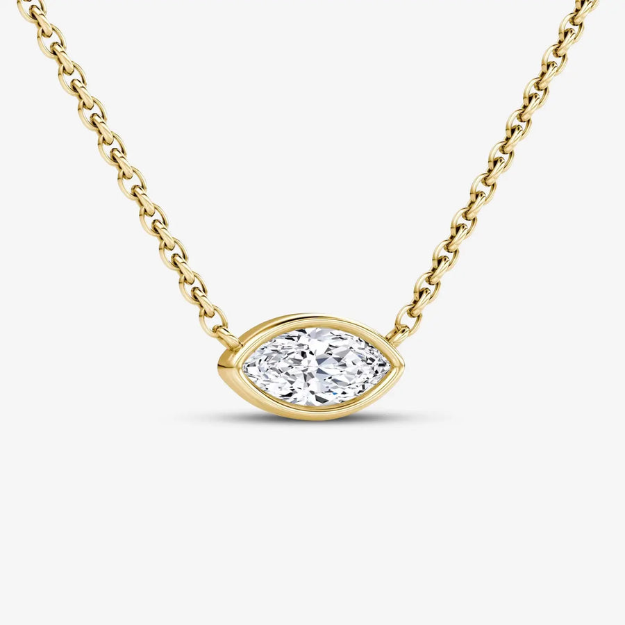 Diamira Halskette 925 Sterling Silver, 18K Gold