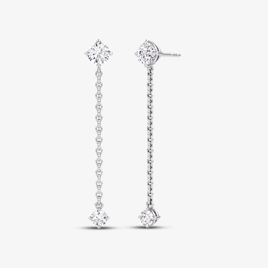 Stilvolle Ohrringe 925 Sterling Silver, 18K Gold