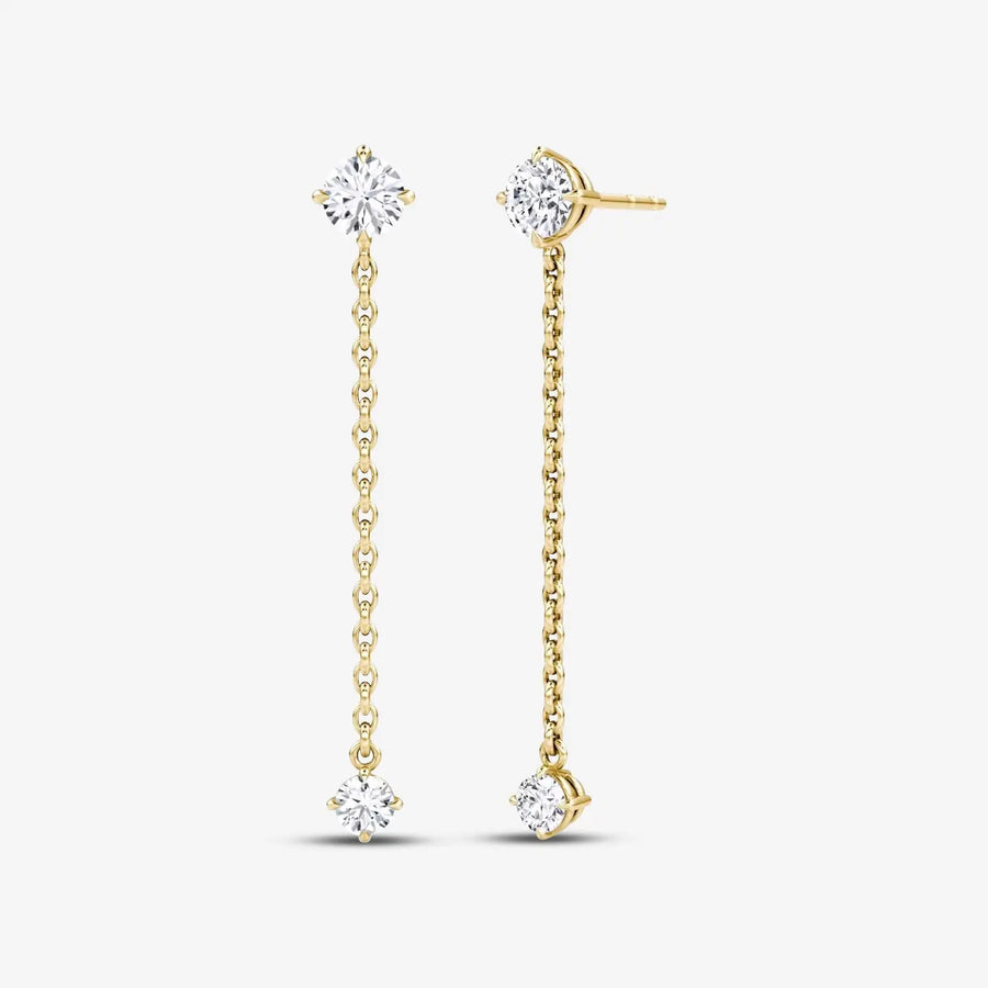 Stilvolle Ohrringe 925 Sterling Silver, 18K Gold
