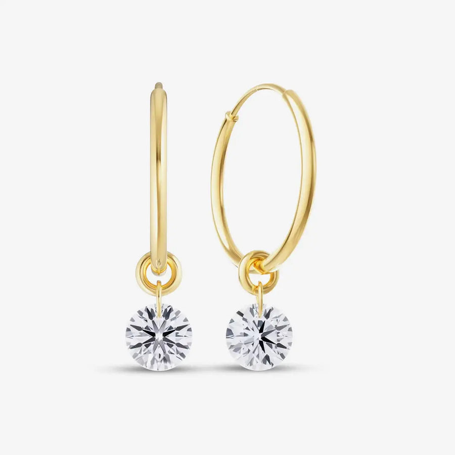 Ana Ohrringe 925 Sterling Silver, 18K Gold