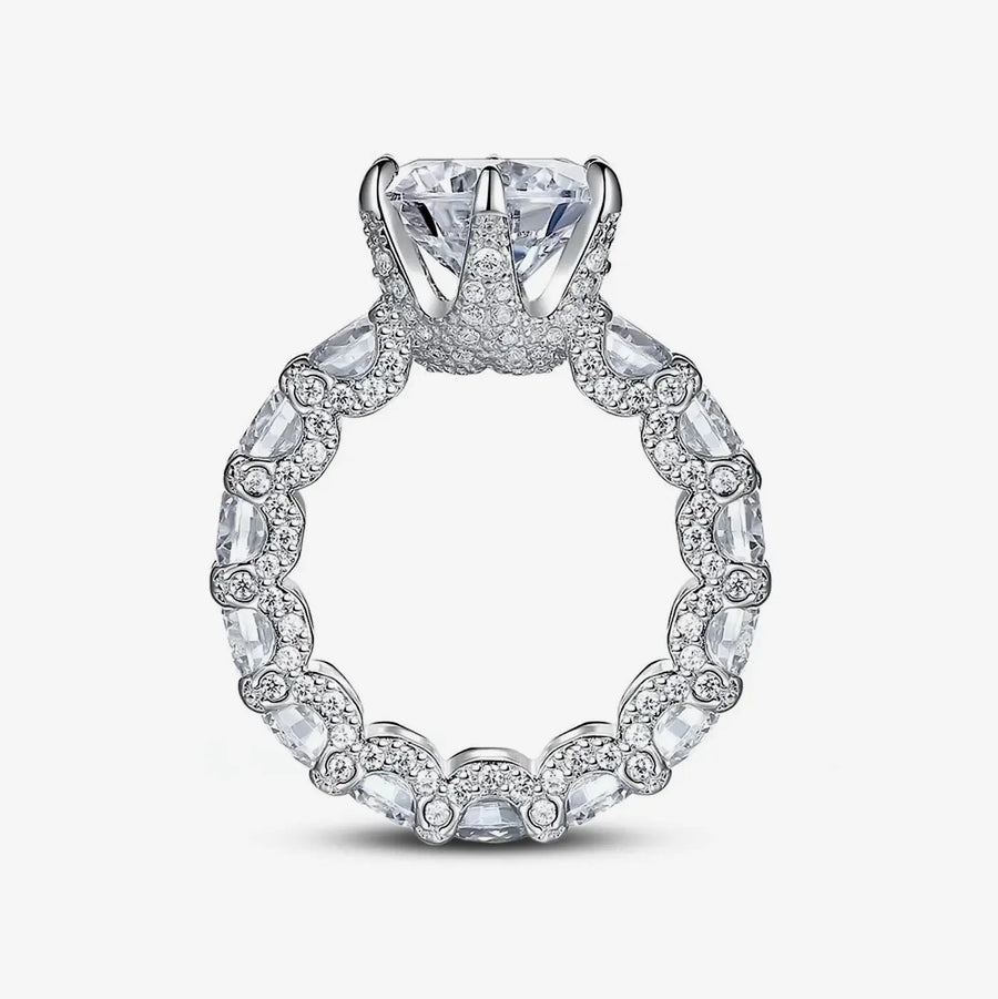 Deluxe Ring 925 Sterling Silver, 18K Gold