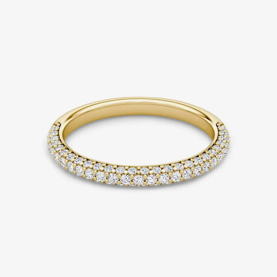 Elyra Damenring 925 Sterling Silver, 18K Gold