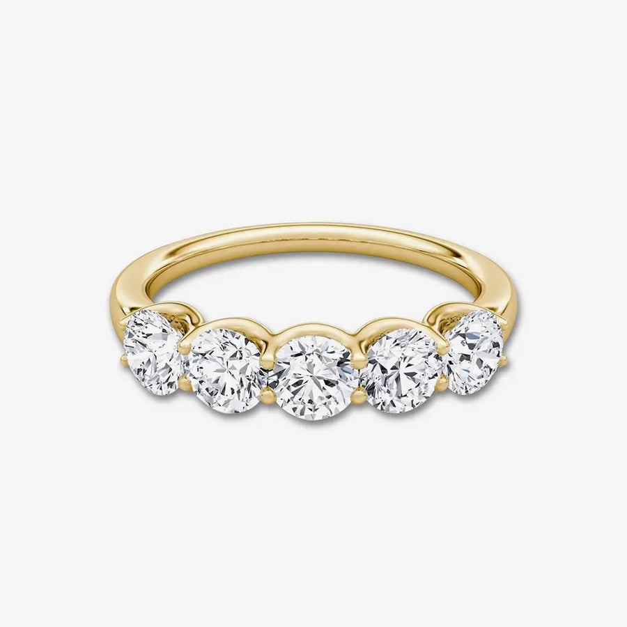 Ewiger Ring 925 Sterling Silver, 18K Gold