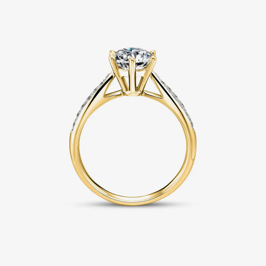 J‘adore Ring 925 Sterling Silver, 18K Gold