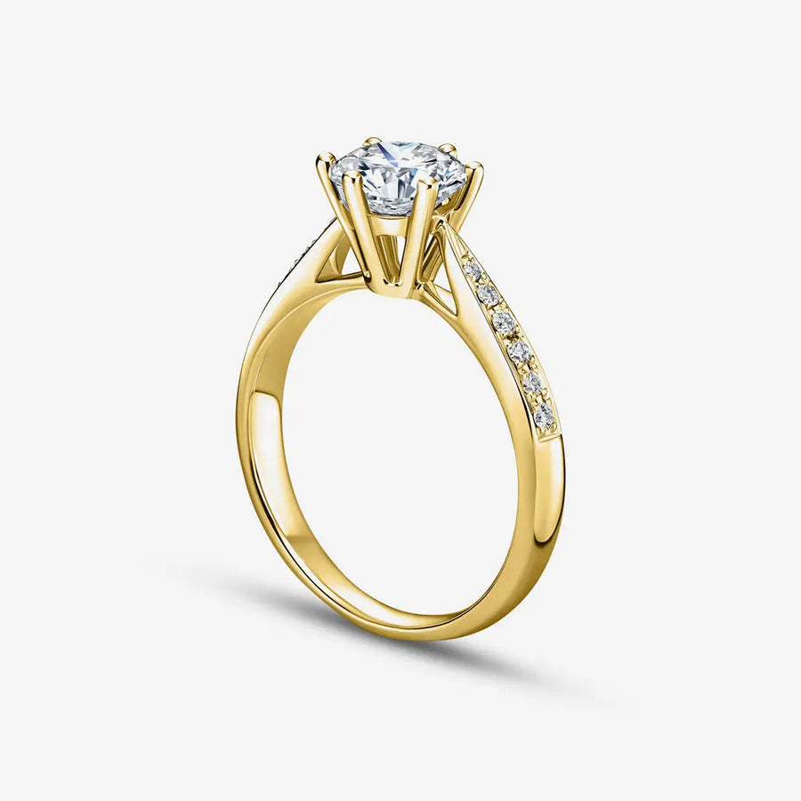 J‘adore Ring 925 Sterling Silver, 18K Gold