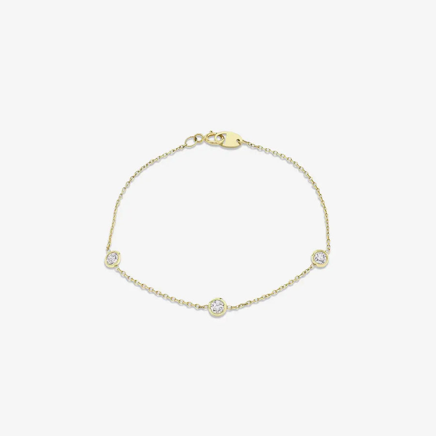 Mae-Armband 925 Sterling Silver, 18K Gold