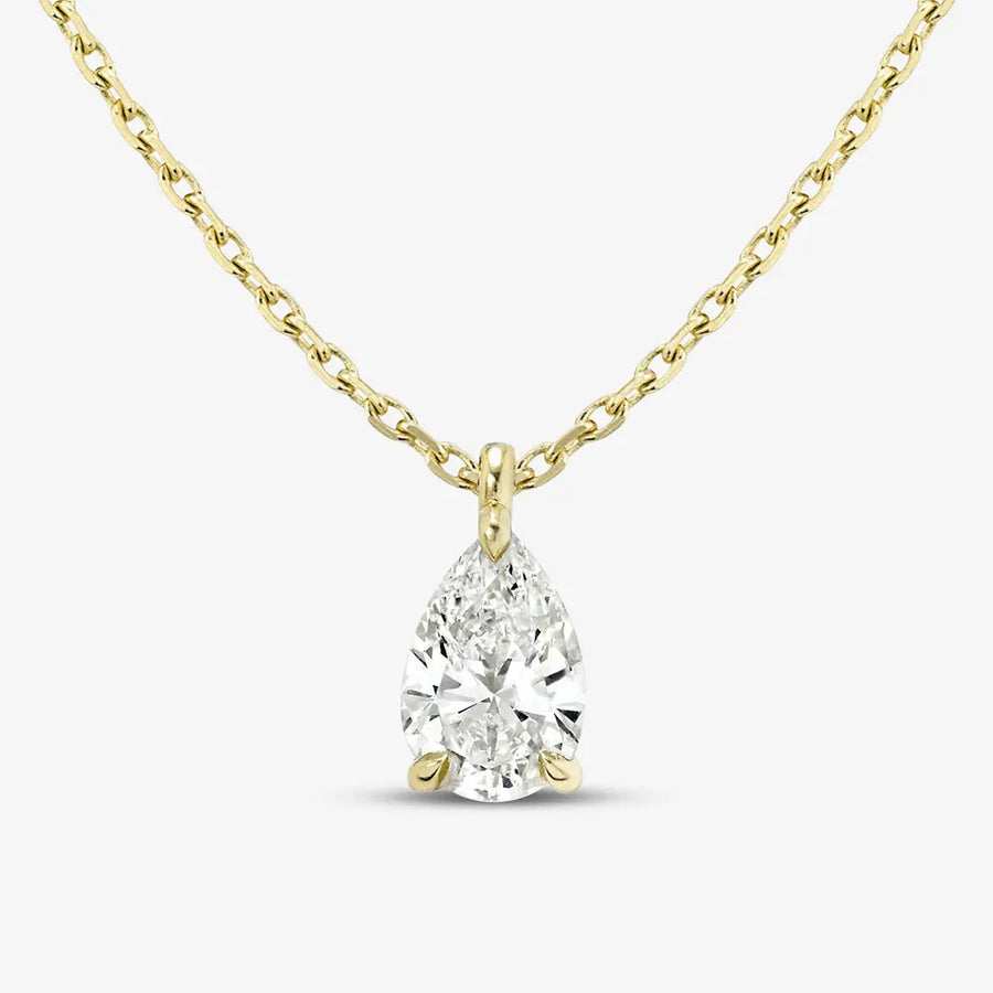 Birnenkette 925 Sterling Silver, 18K Gold