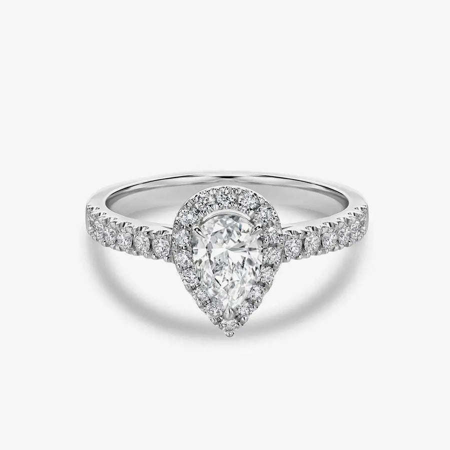 Birnenring 925 Sterling Silver, 18K Gold